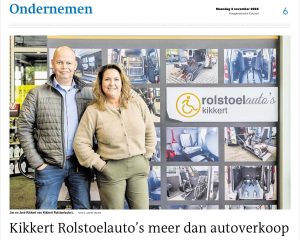 Krantenartikel van Kikkert in Hoogeveense Courant